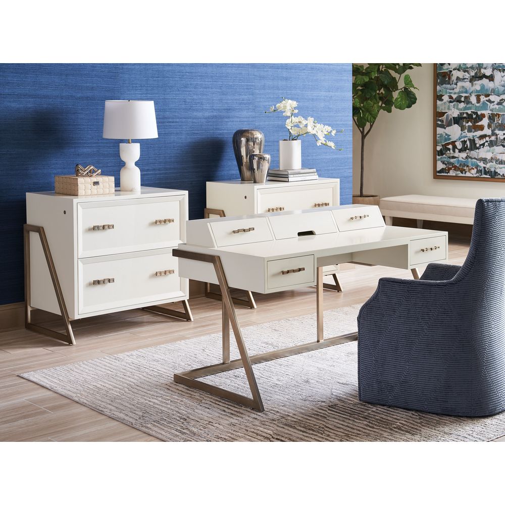 Langley File Chest - Linen White