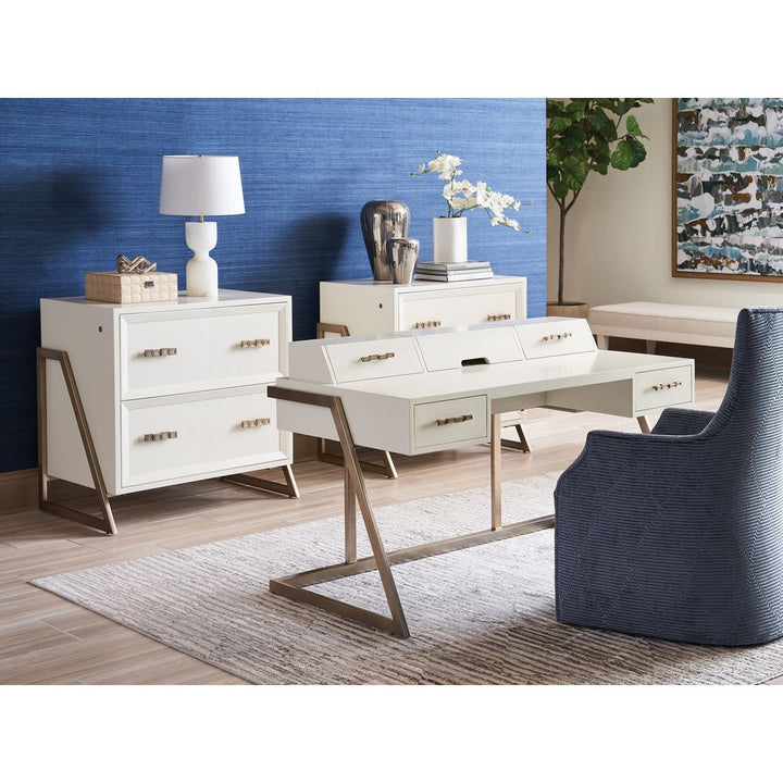 Langley File Chest - Linen White