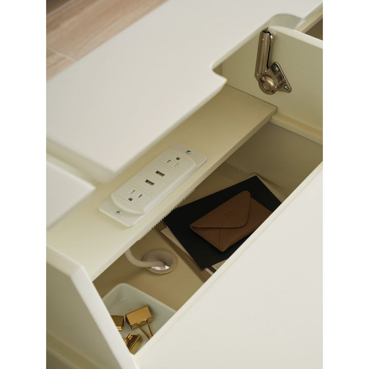 Langley Writing Desk - Linen White