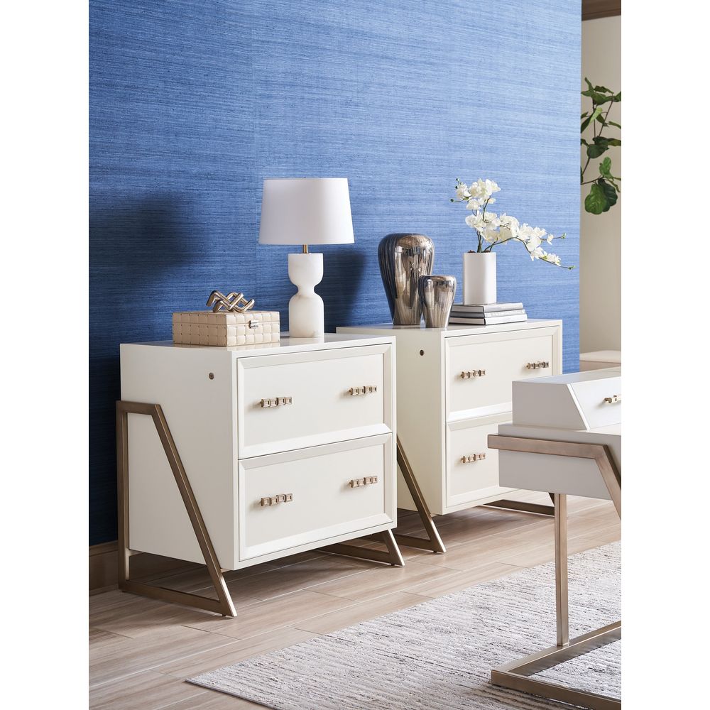 File Storage Langley File Chest - Linen White