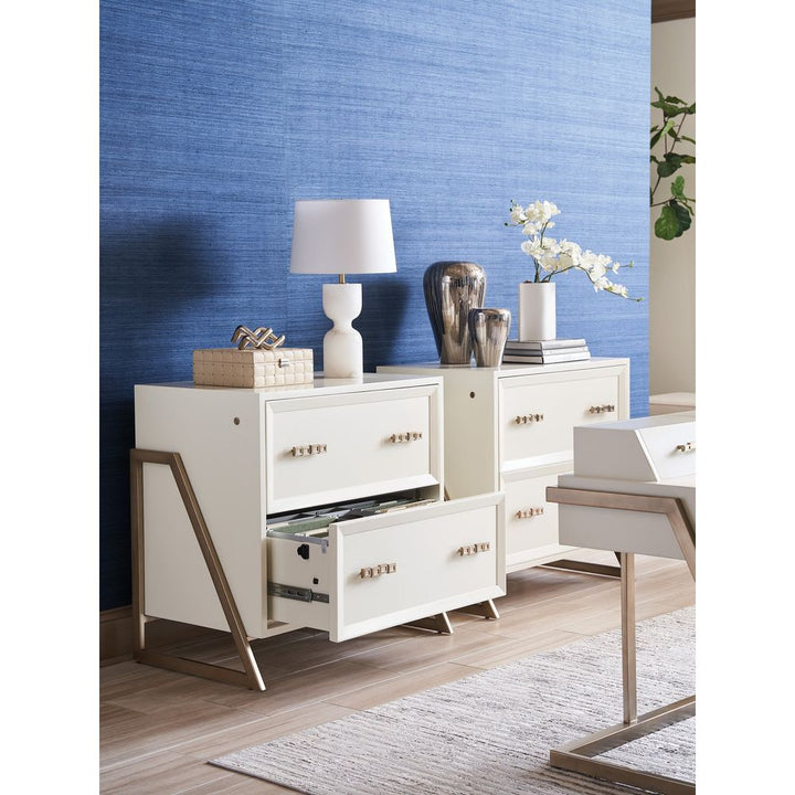 File Storage Langley File Chest - Linen White