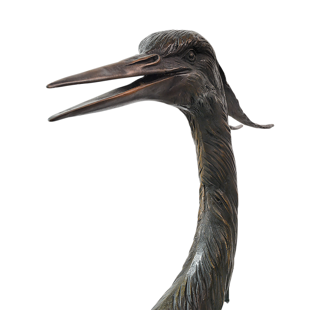 Decorative Objects Herons on Branch Bronze