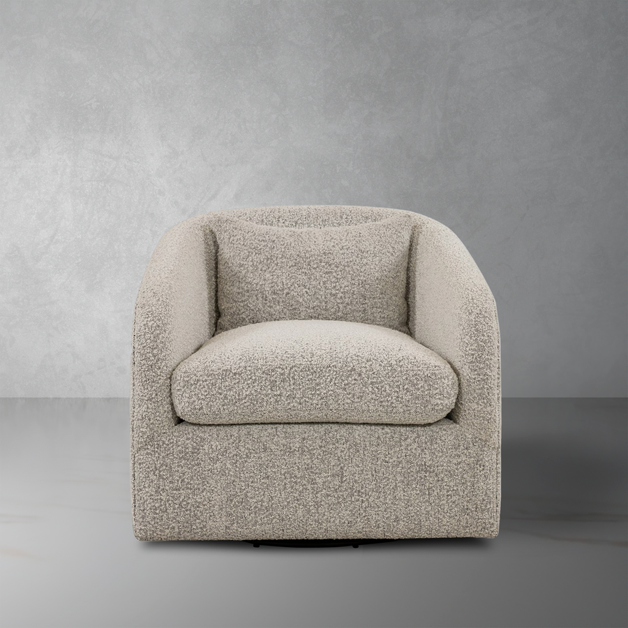 Topanga Swivel Chair-Four Hands-FH-106008-009-Lounge ChairsKnoll Domino Fabric-1-France and Son