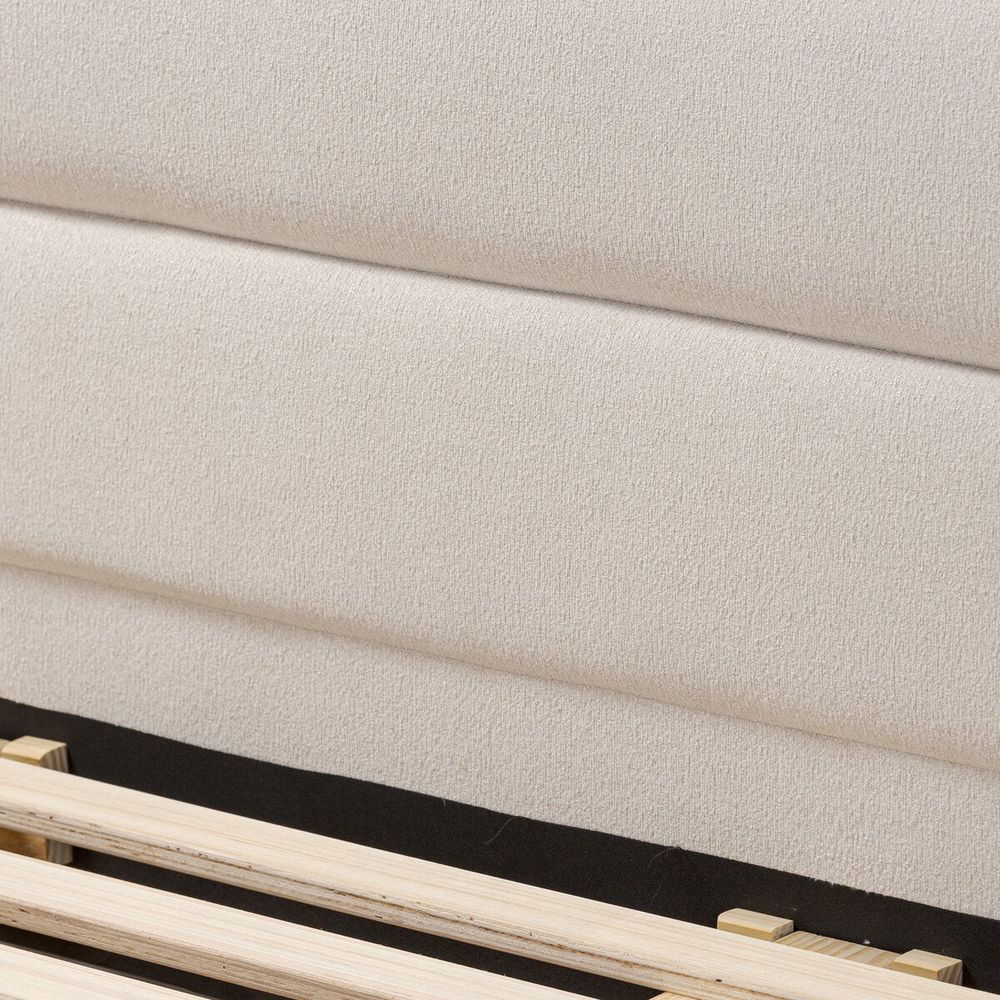 Daphne Bed: Crypton Wayfarer Snow - Almond