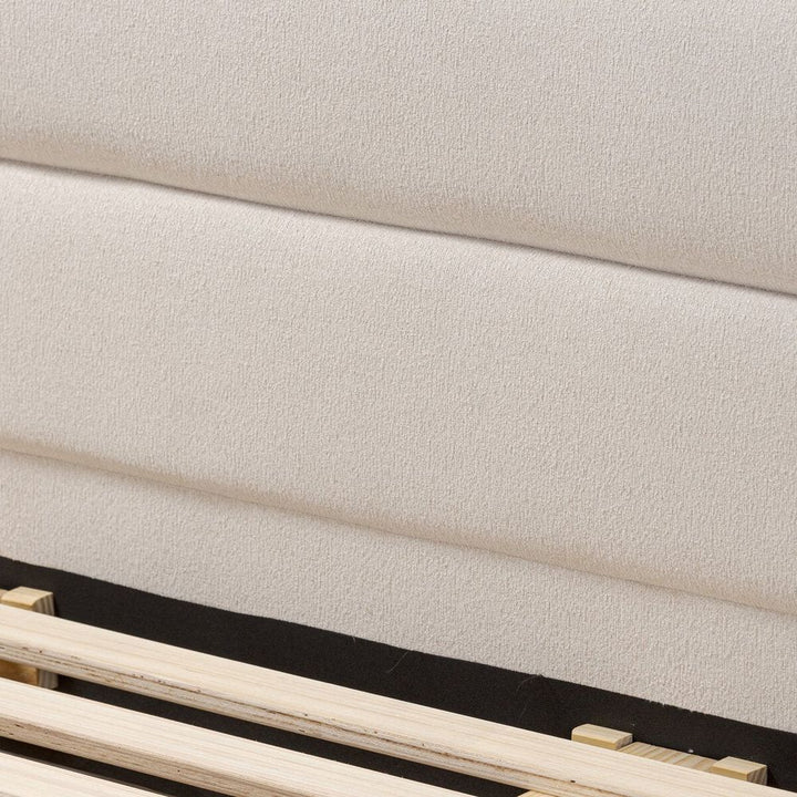 Daphne Bed: Crypton Wayfarer Snow - Almond