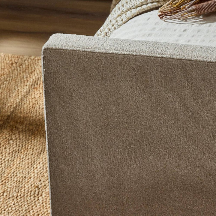 Beds Daphne Bed: Crypton Wayfarer Snow - Almond