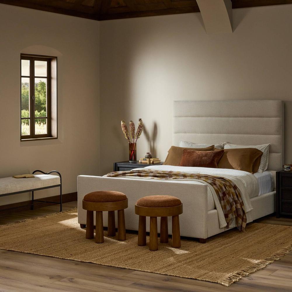 Beds Daphne Bed: Crypton Wayfarer Snow - Almond