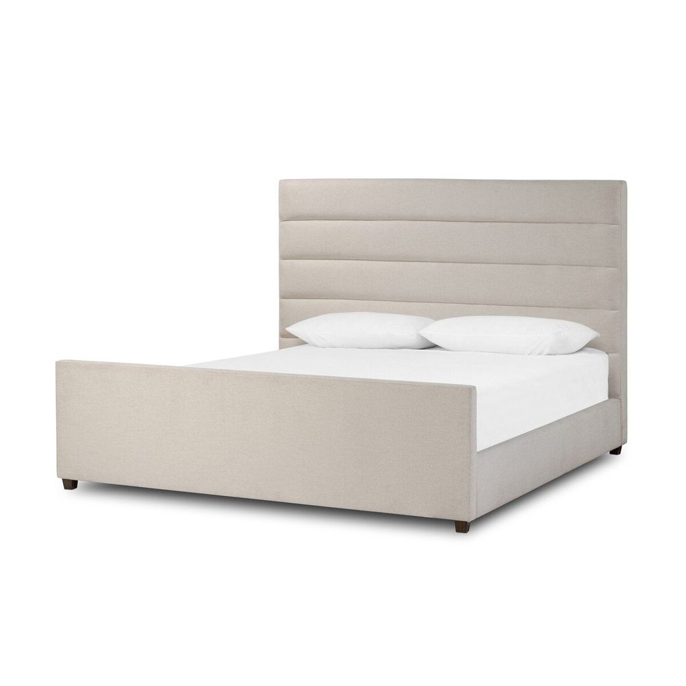 Beds Daphne Bed: Crypton Wayfarer Snow - Almond