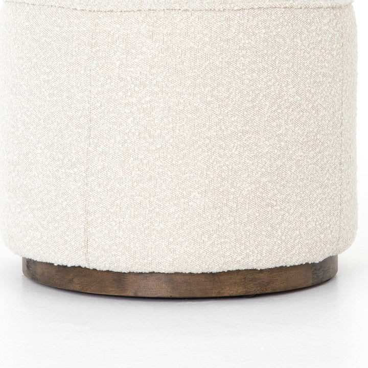 Spencer Round Ottoman - Knoll Natural