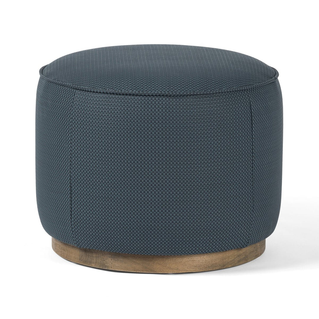 Eira Round Ottoman - Fresno Cobalt