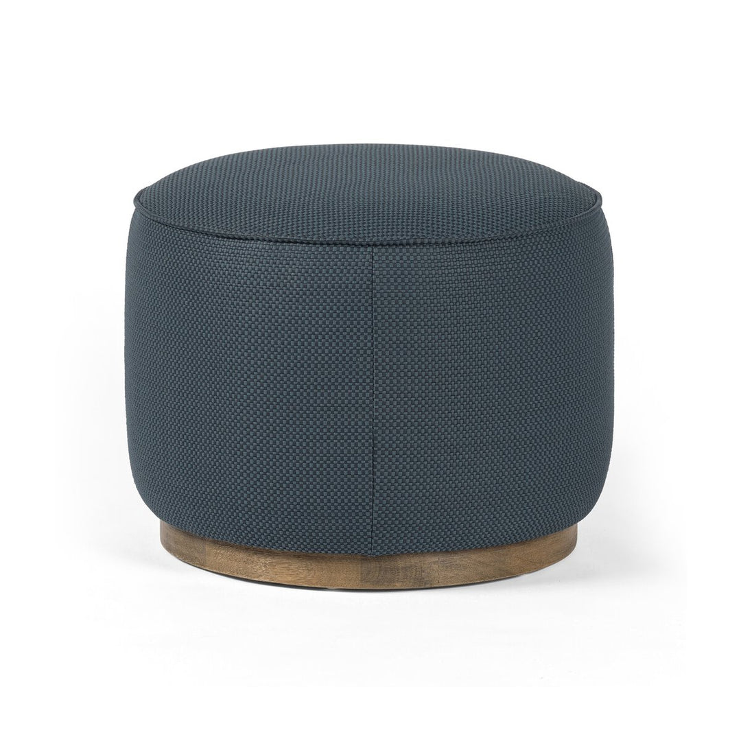 Eira Round Ottoman - Fresno Cobalt