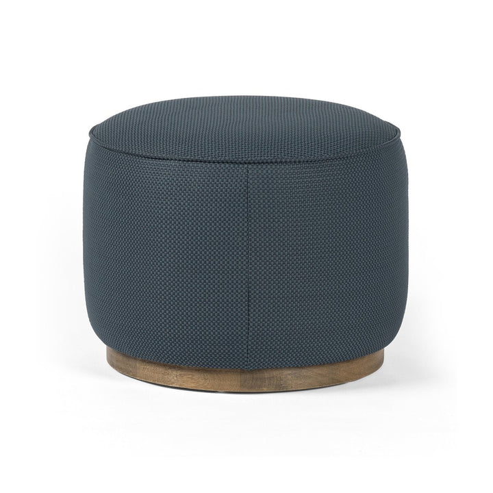 Eira Round Ottoman - Fresno Cobalt