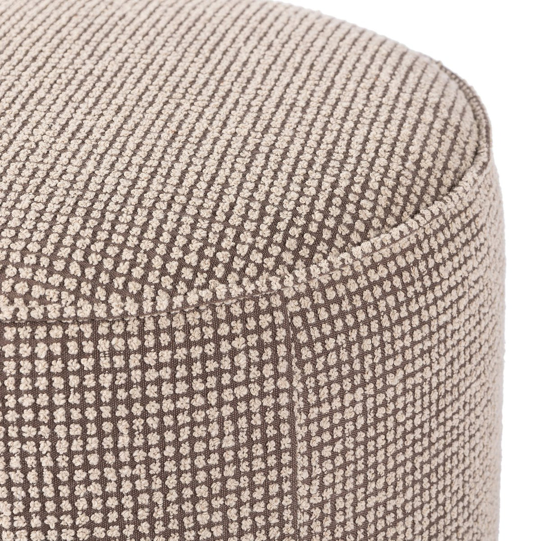 Radcliffe Round Ottoman - Barrow Taupe