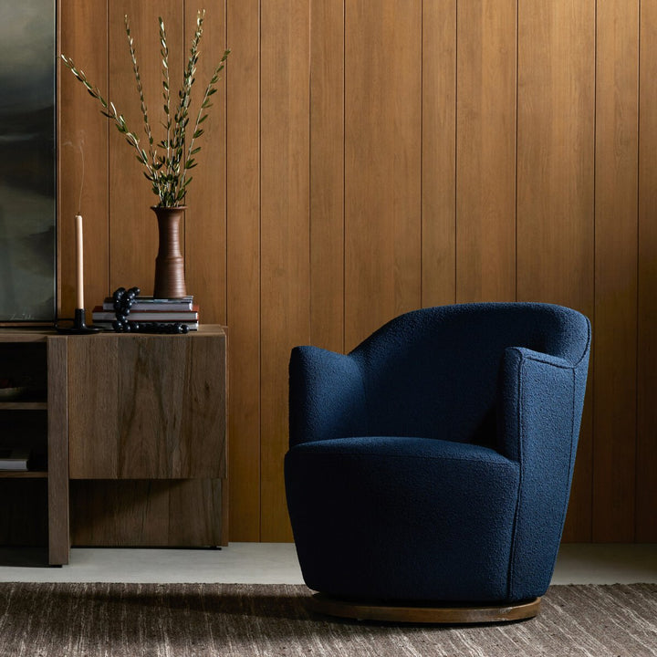 Celeste Swivel Chair - Copenhagen Indigo