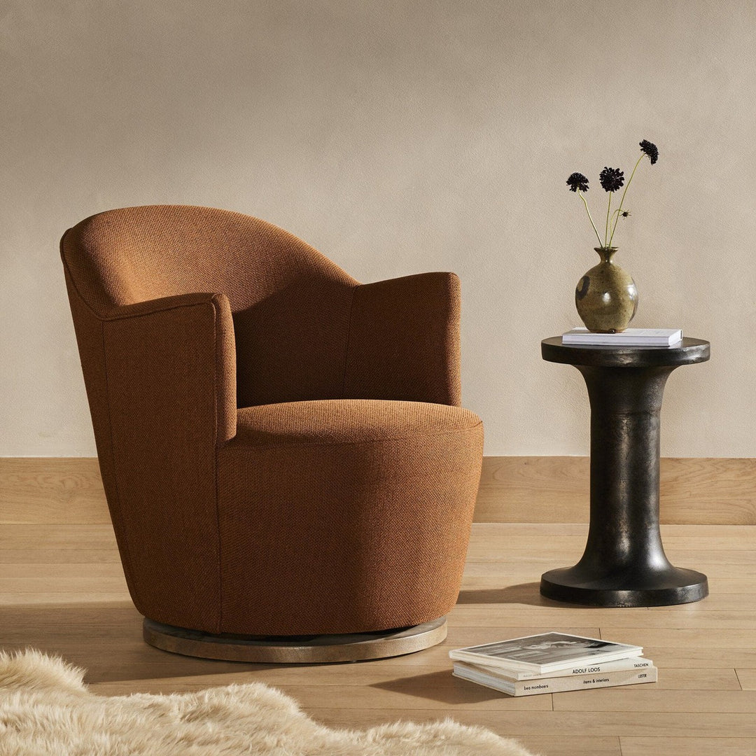 Audrey Swivel Chair - Patton Burnish