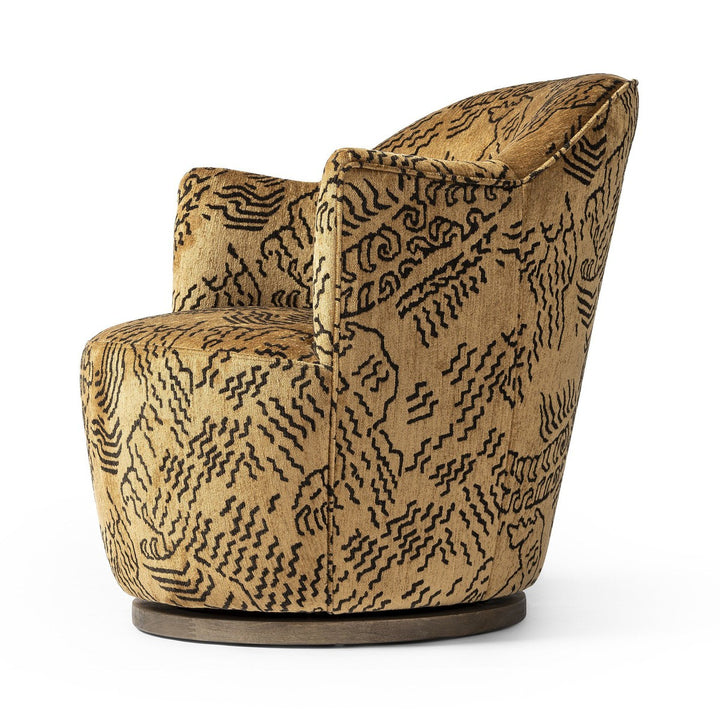 Audrey Swivel Chair - Balkan Ochre - Beige, Natural