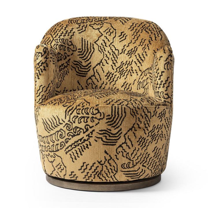 Audrey Swivel Chair - Balkan Ochre - Beige, Natural