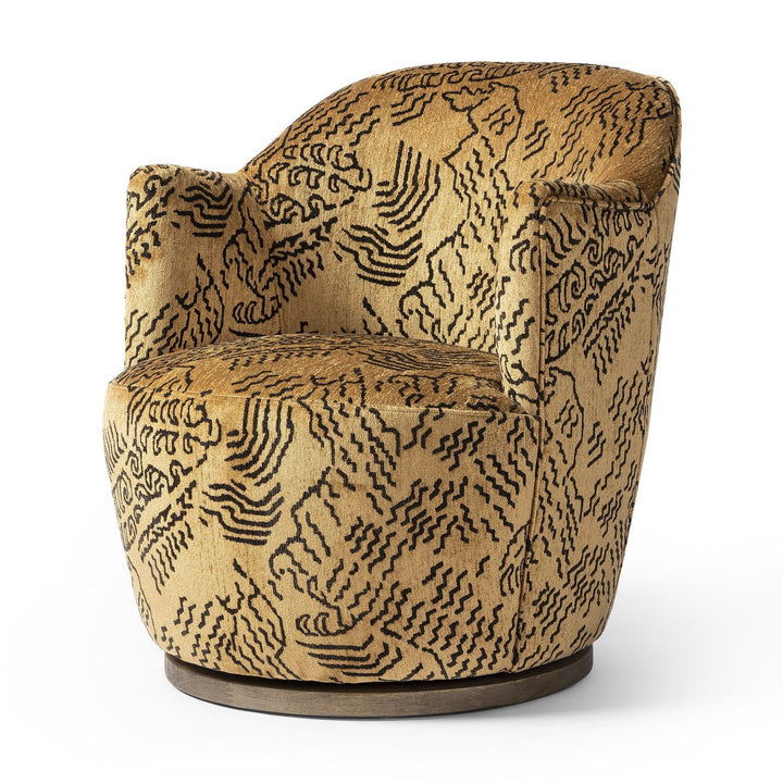 Audrey Swivel Chair - Balkan Ochre - Beige, Natural