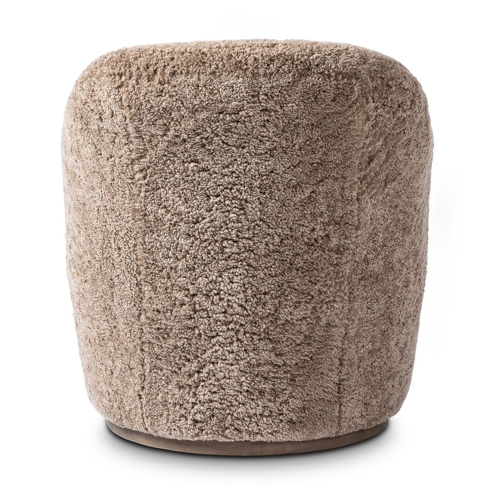 Aurora Swivel Chair - Taupe Shearling
