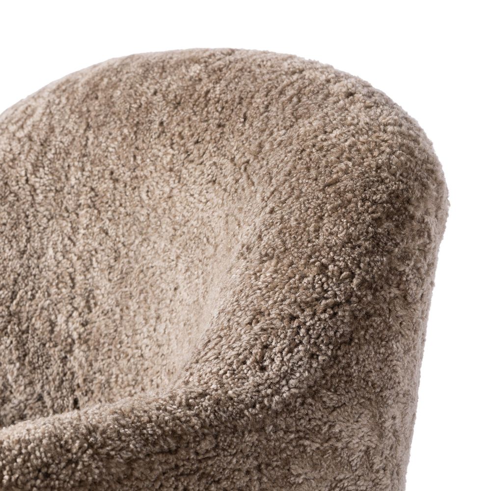Aurora Swivel Chair - Taupe Shearling