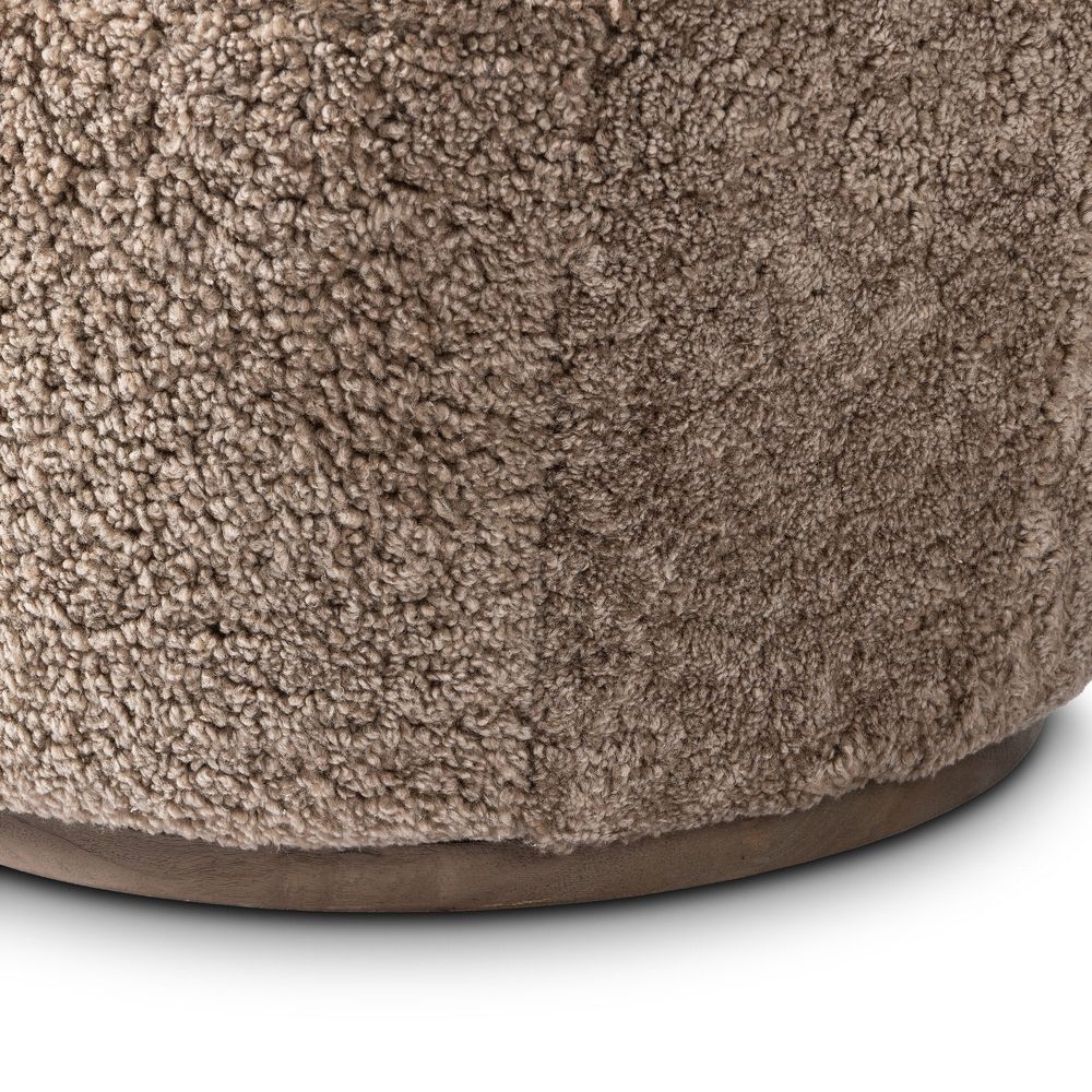 Aurora Swivel Chair - Taupe Shearling