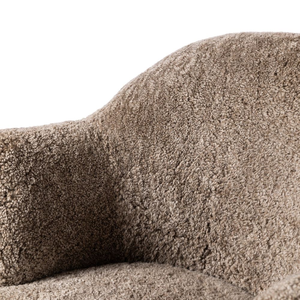 Aurora Swivel Chair - Taupe Shearling