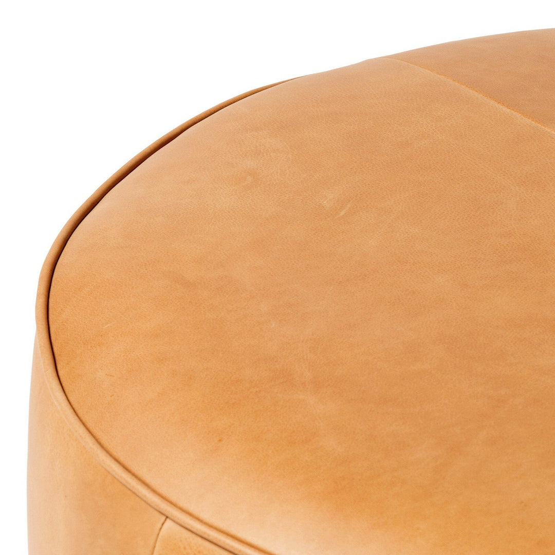 Spencer Large Round Ottoman - Palermo Butterscotch