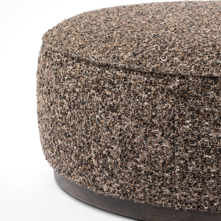 Radcliffe Large Round Ottoman - Ivan Granite