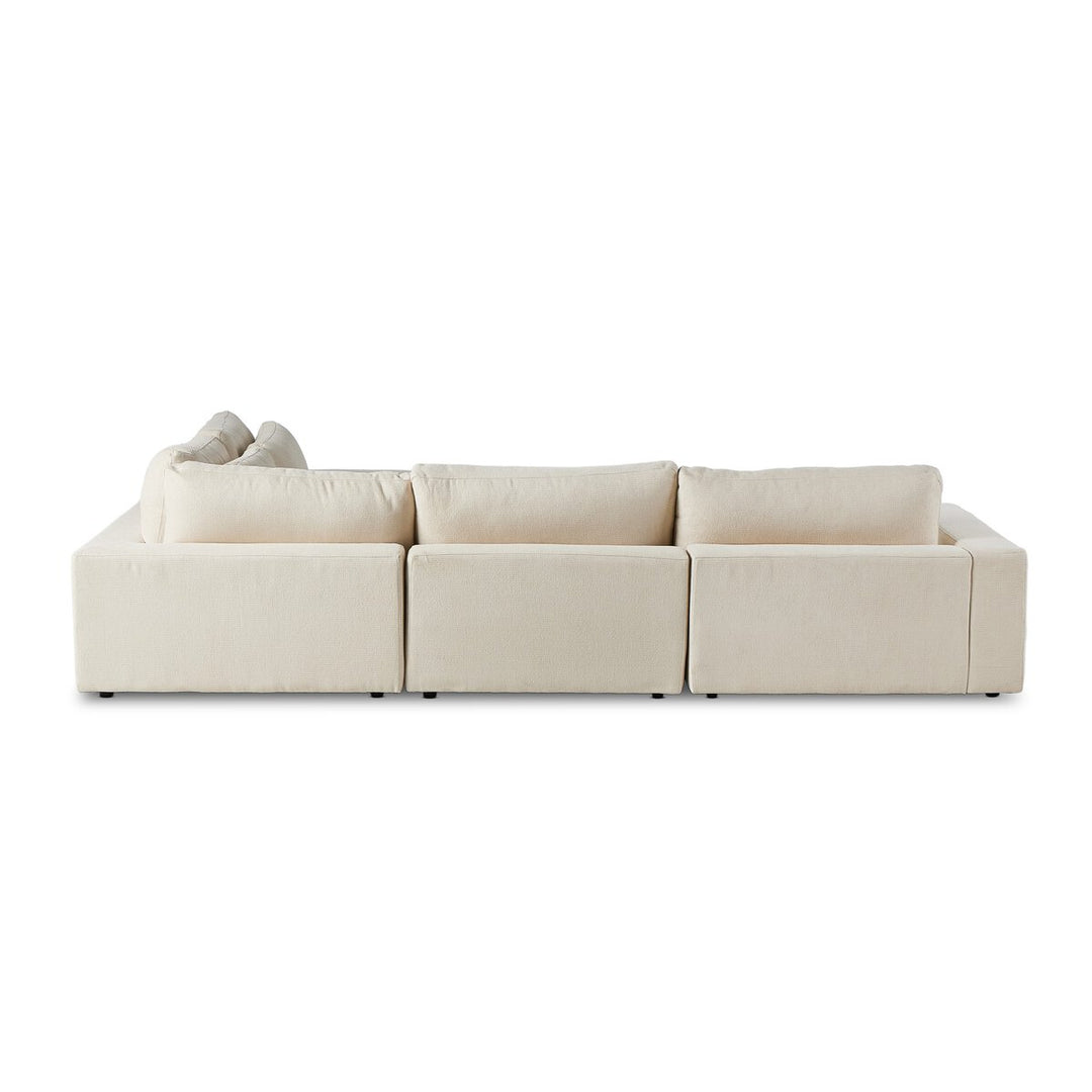 Chelsea 4-Piece Sectional W/ Ottoman - Left Arm Facing - Clairmont Ivory