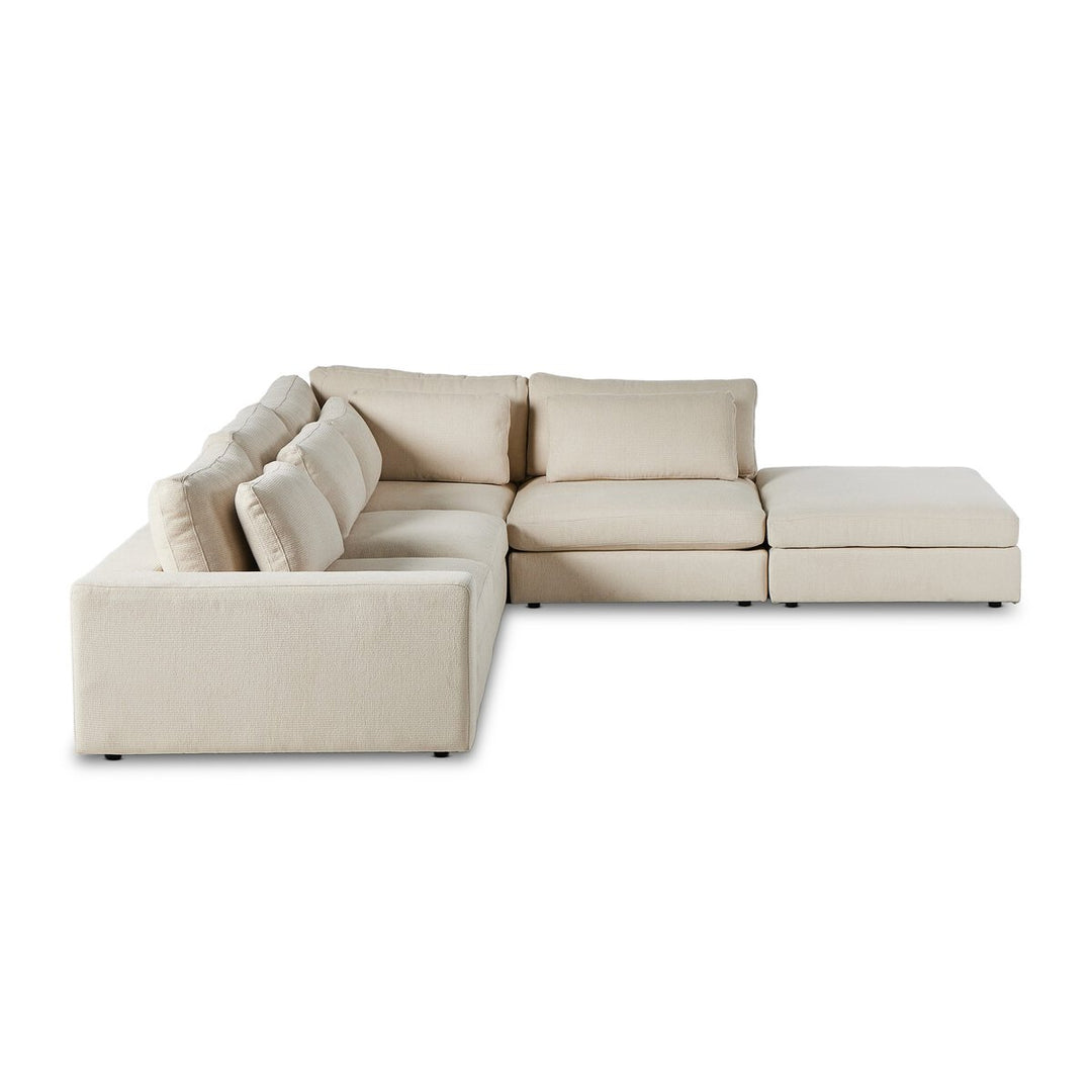 Chelsea 4-Piece Sectional W/ Ottoman - Left Arm Facing - Clairmont Ivory