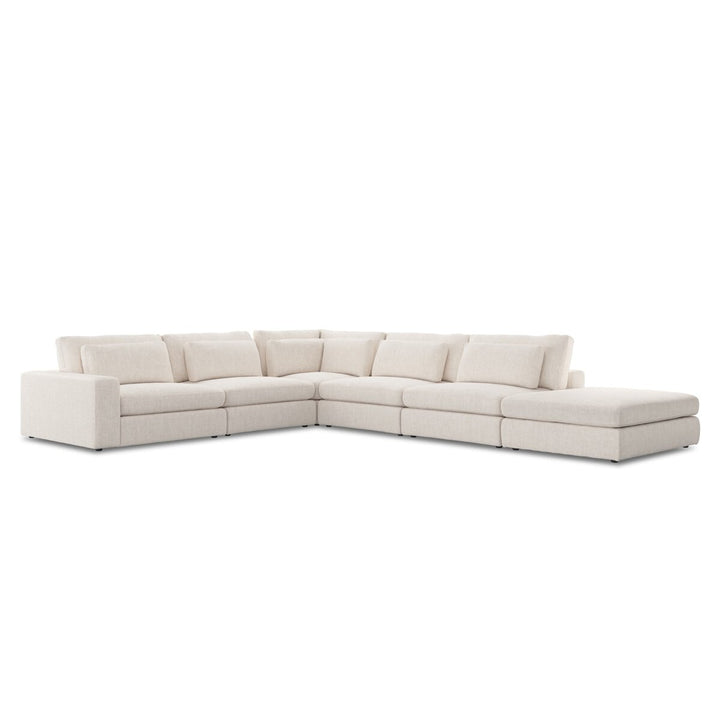 Chelsea 5-Piece Sectional - Laf Sofa W/ Ottoman - Essence Natural