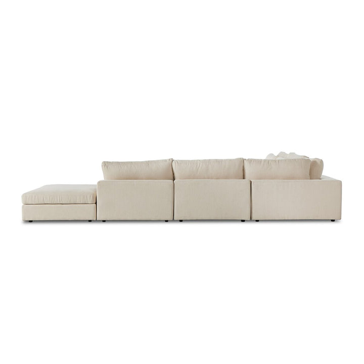 Chelsea 5-Piece Sectional - Laf Sofa W/ Ottoman - Clairmont Ivory