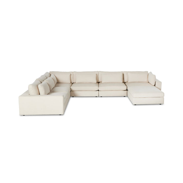 Chelsea 6-Piece Sectional - W/ Ottoman - Clairmont Ivory