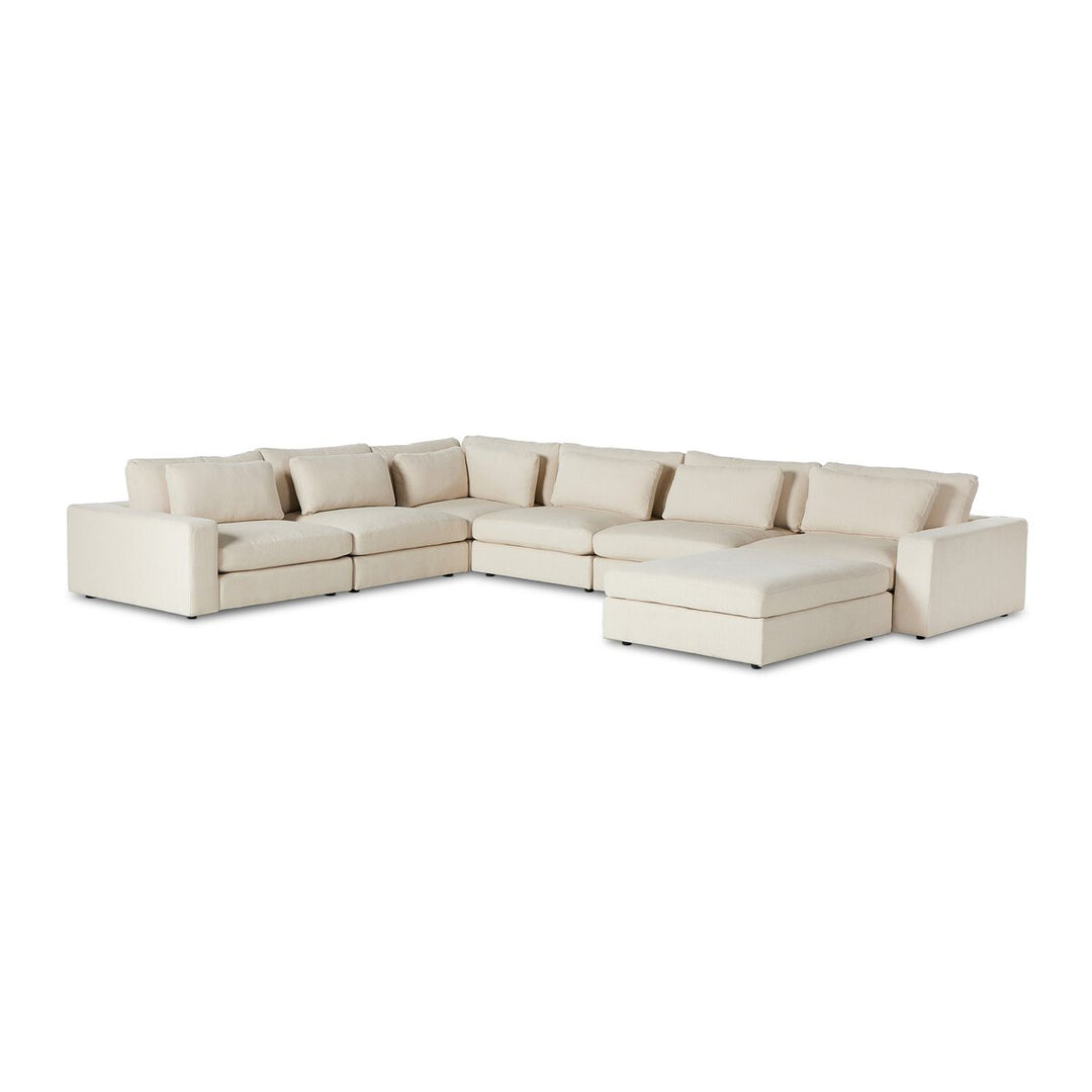 Chelsea 6-Piece Sectional - W/ Ottoman - Clairmont Ivory