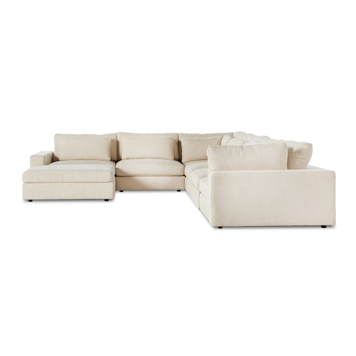 Chelsea 6-Piece Sectional - W/ Ottoman - Clairmont Ivory