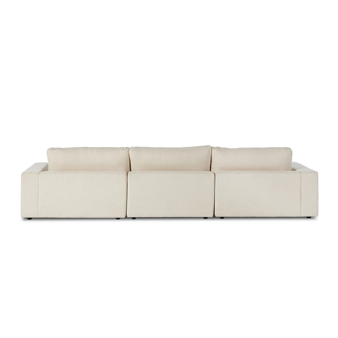 Chelsea 3-Piece Sectional - W/ Ottoman - Clairmont Ivory