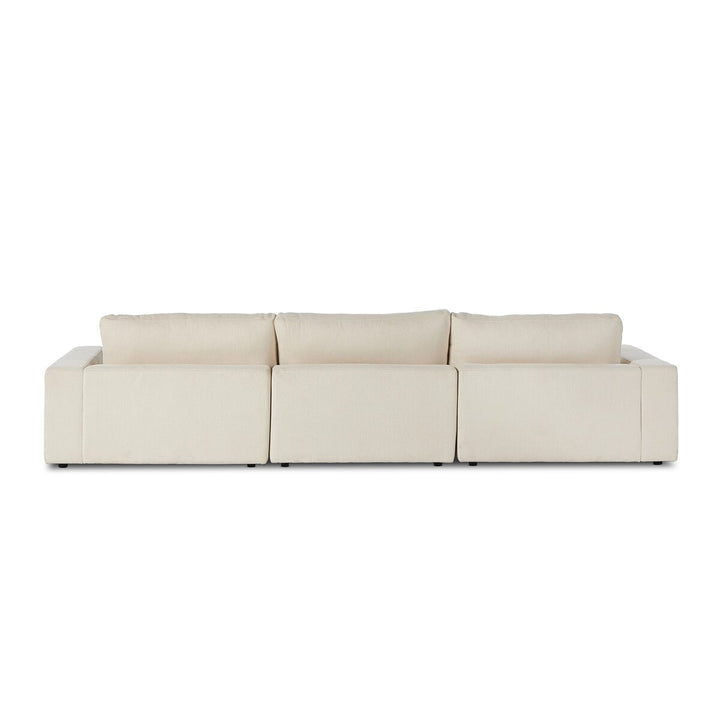 Chelsea 3-Piece Sectional - W/ Ottoman - Clairmont Ivory