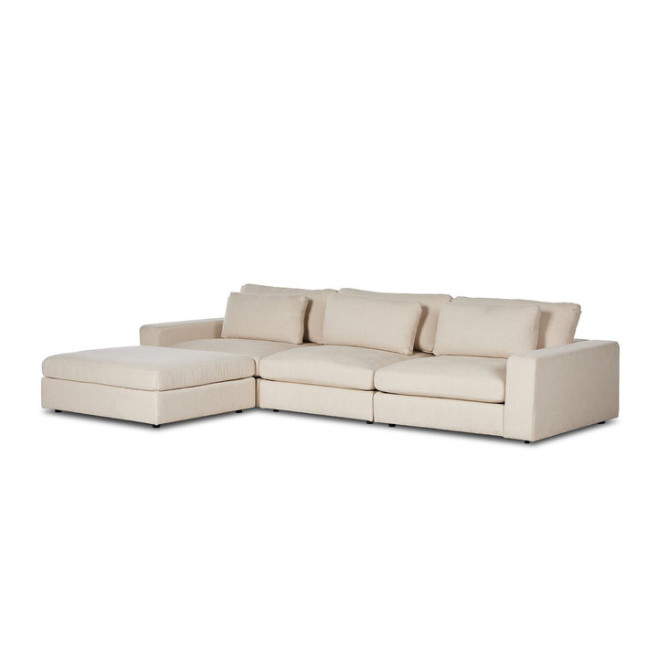 Chelsea 3-Piece Sectional - W/ Ottoman - Clairmont Ivory