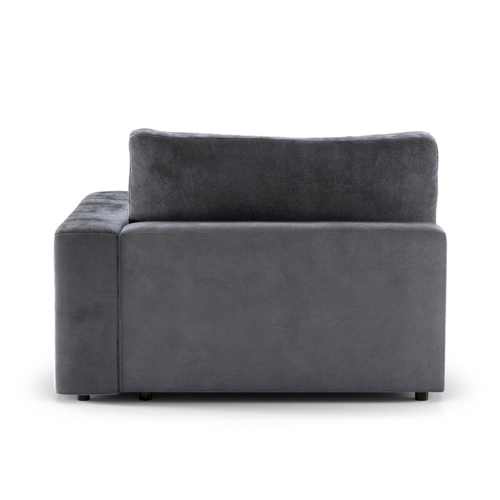 Build Your Own: Chelsea Sectional - Raf Piece - Charcoal Worn Velvet