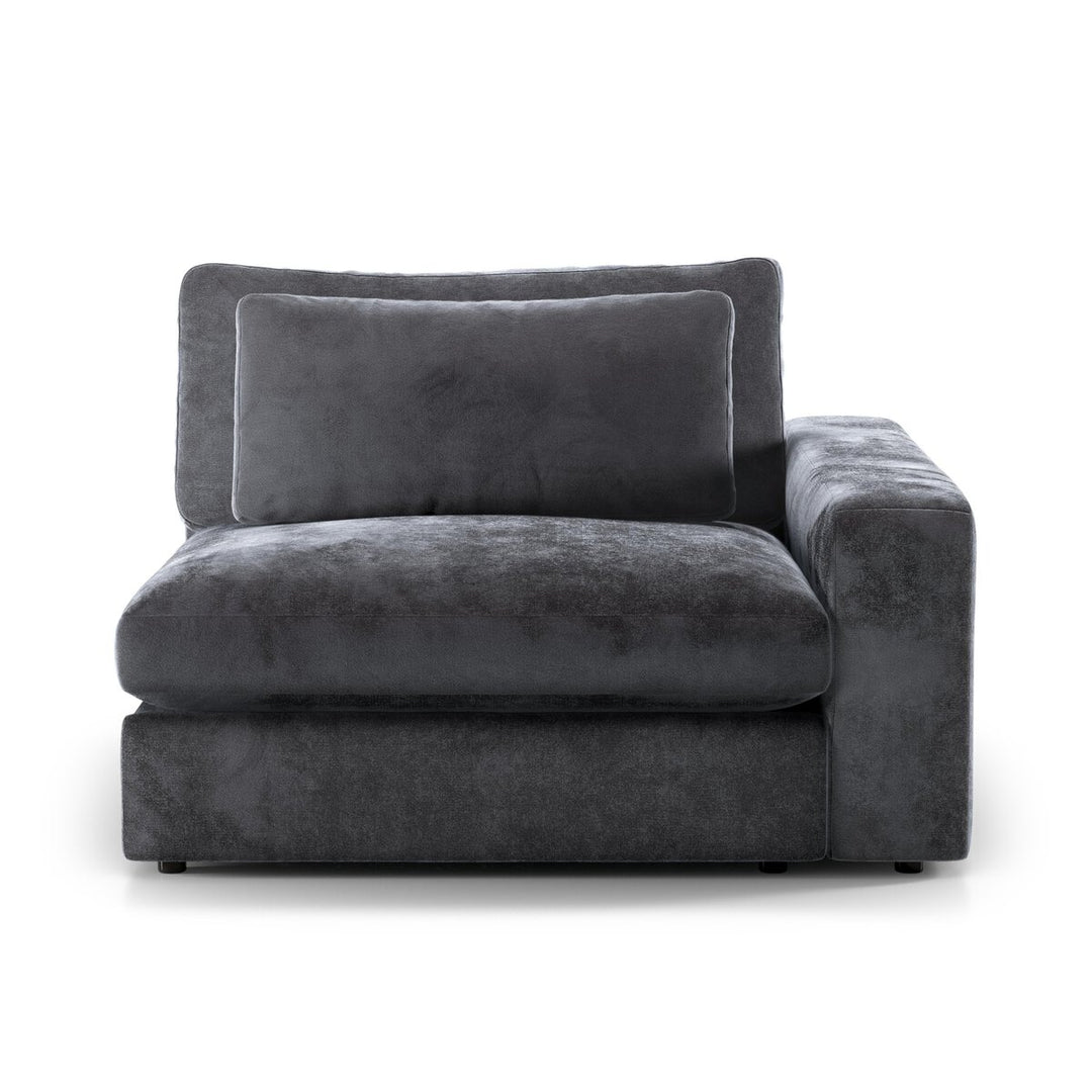 Build Your Own: Chelsea Sectional - Raf Piece - Charcoal Worn Velvet