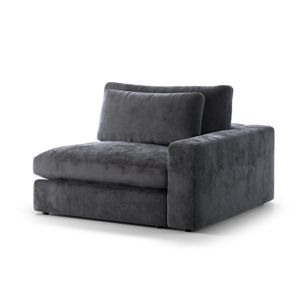 Build Your Own: Chelsea Sectional - Raf Piece - Charcoal Worn Velvet