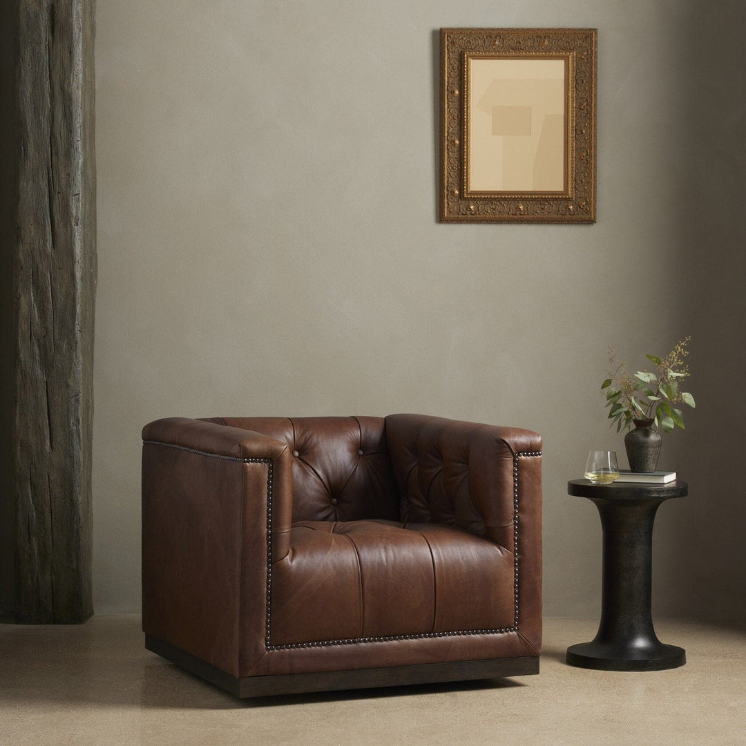 Maddox Swivel Chair - Heirloom Sienna