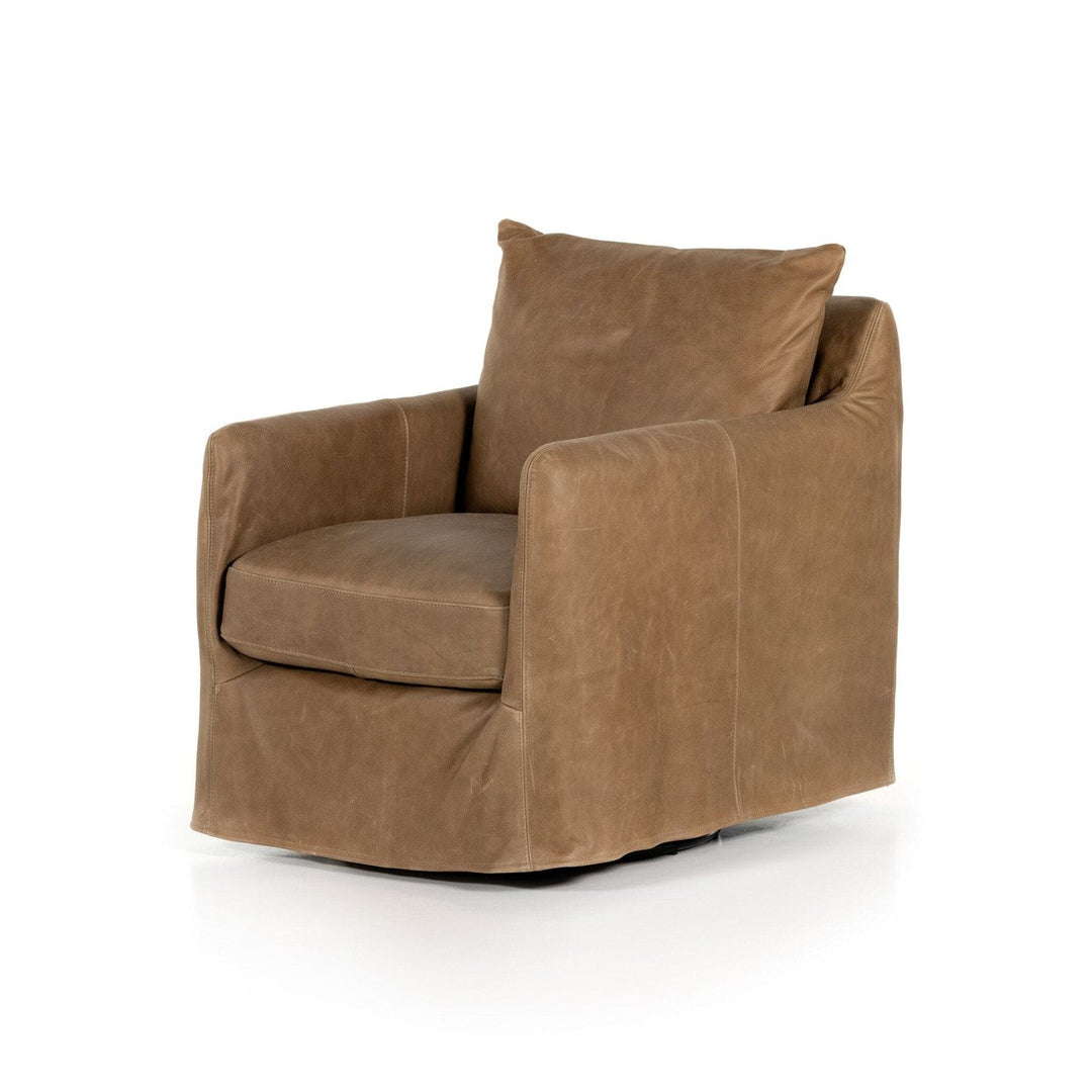 Blake Slipcover Swivel Chair - Palermo Drift