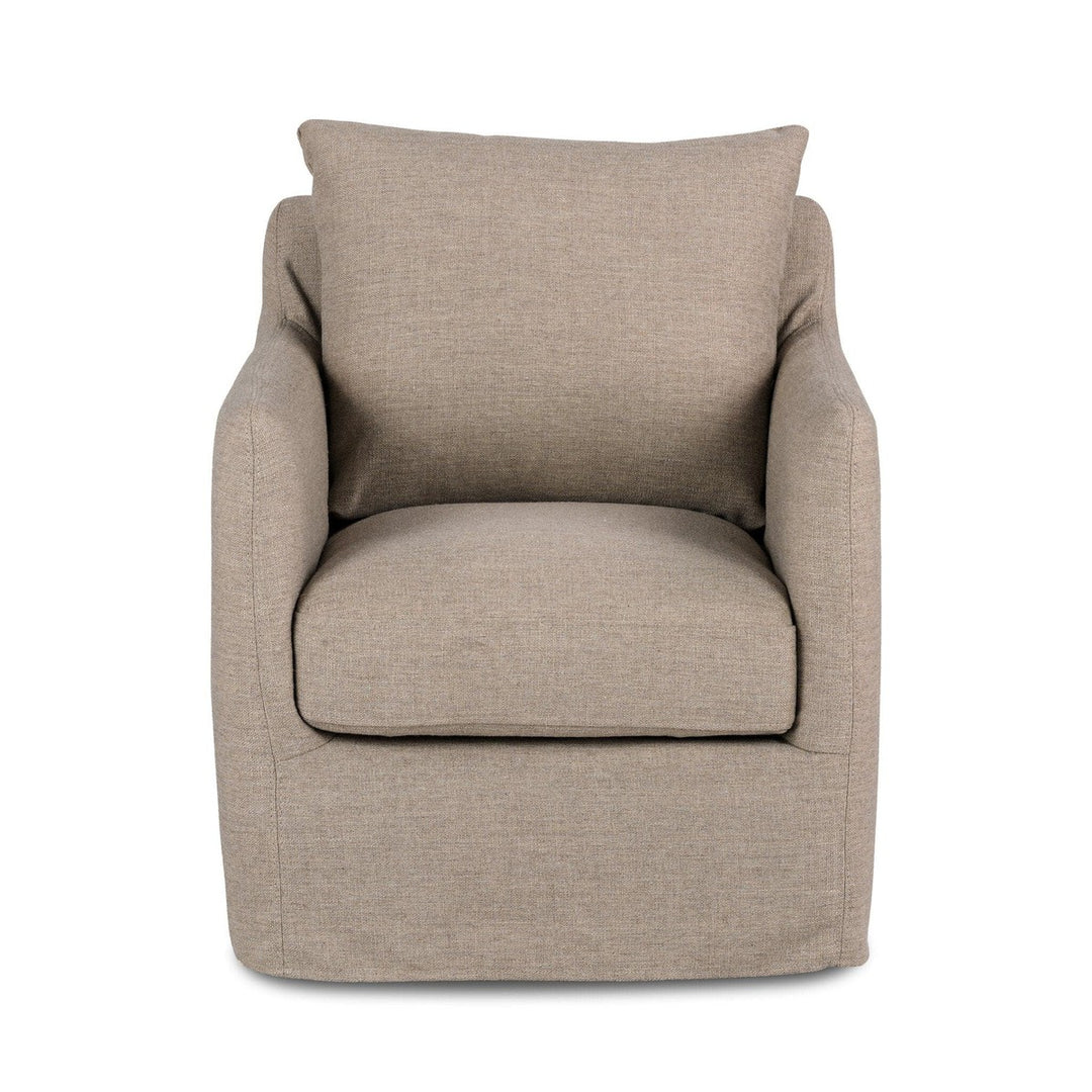 Blake Slipcover Swivel Chair - Alcala Taupe