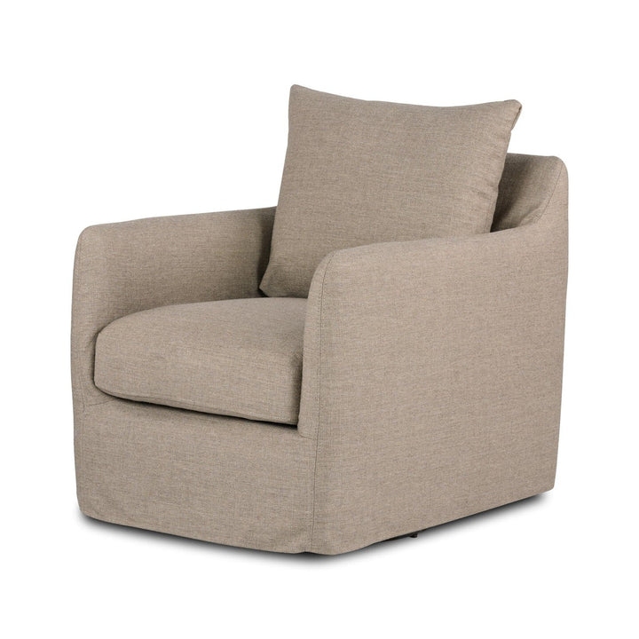 Blake Slipcover Swivel Chair - Alcala Taupe