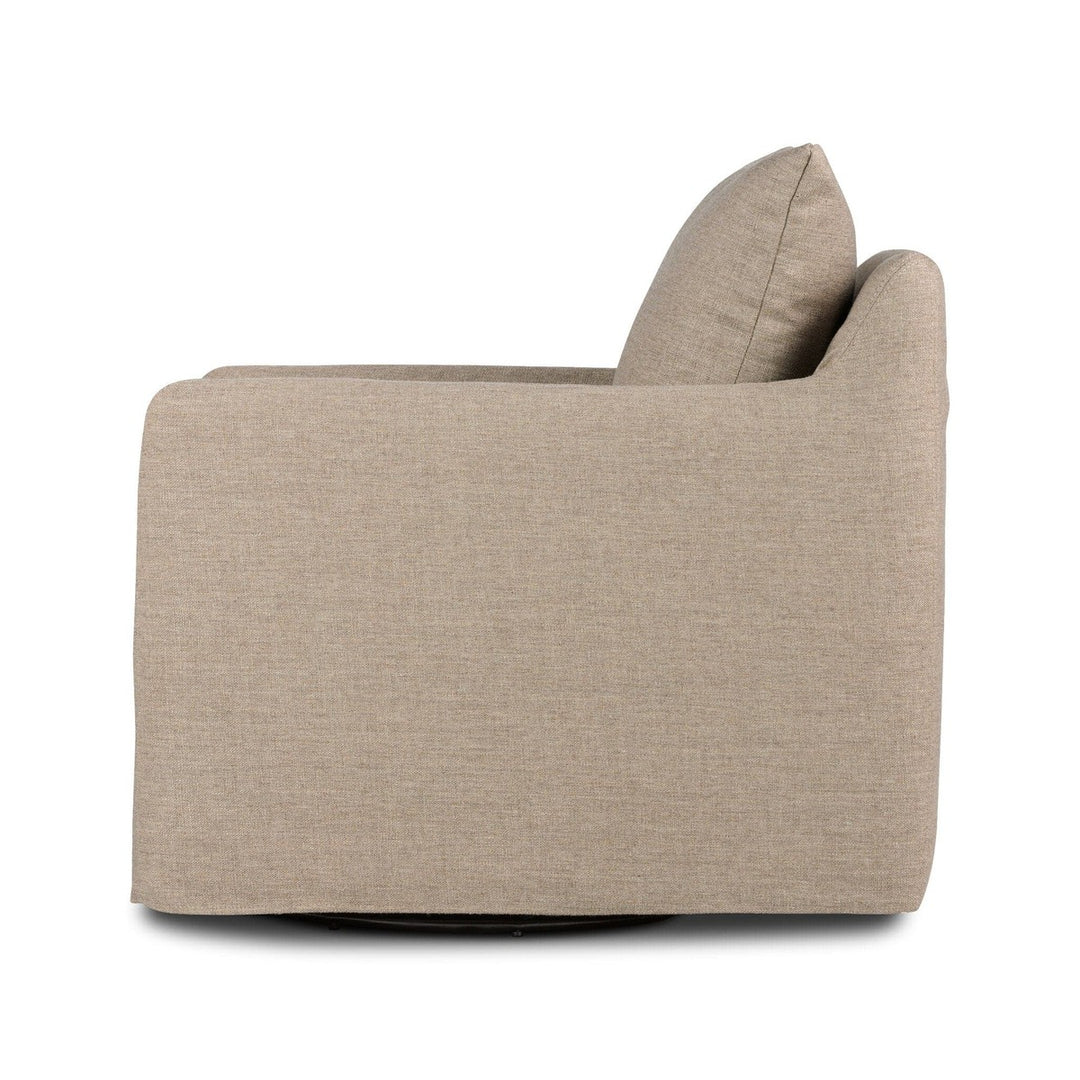 Blake Slipcover Swivel Chair - Alcala Taupe