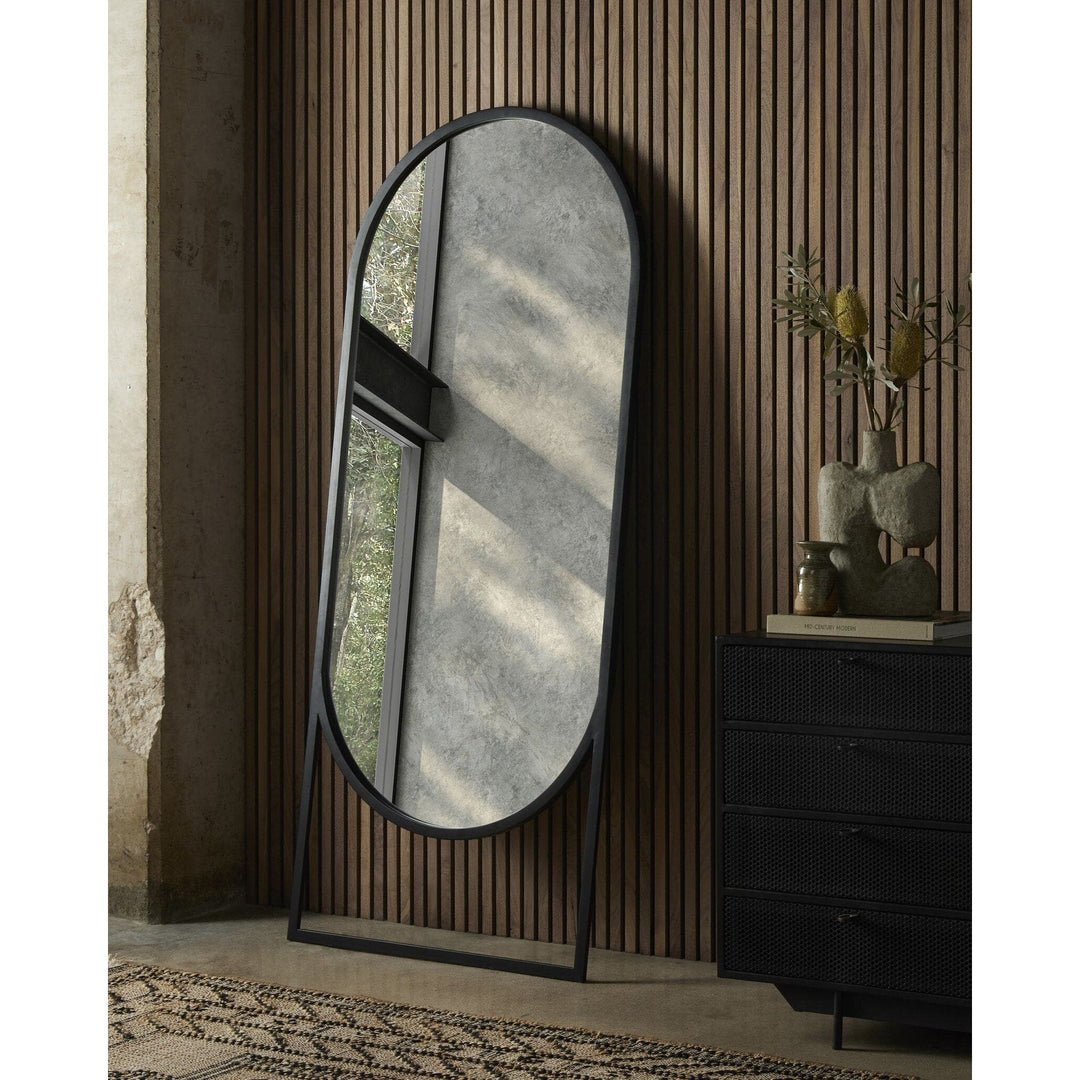 Darren Floor Mirror - Matte Black