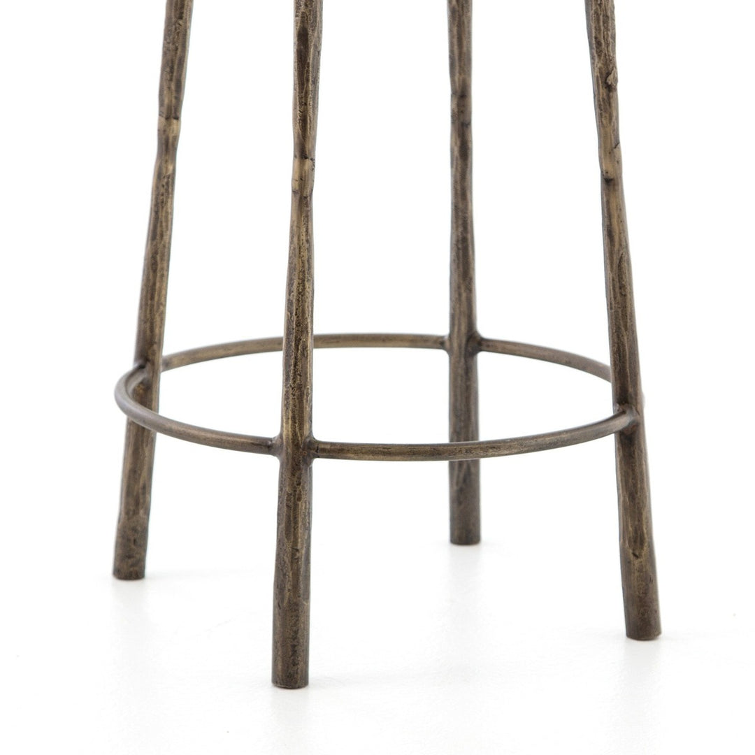 Weston Counter Stool - Hammered Aged Brass