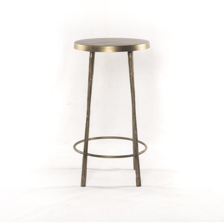 Weston Counter Stool - Hammered Aged Brass