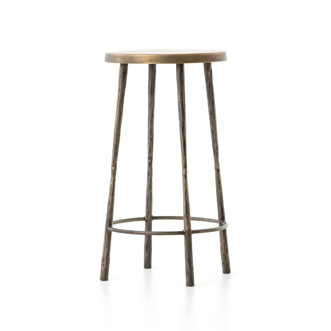 Weston Counter Stool - Hammered Aged Brass